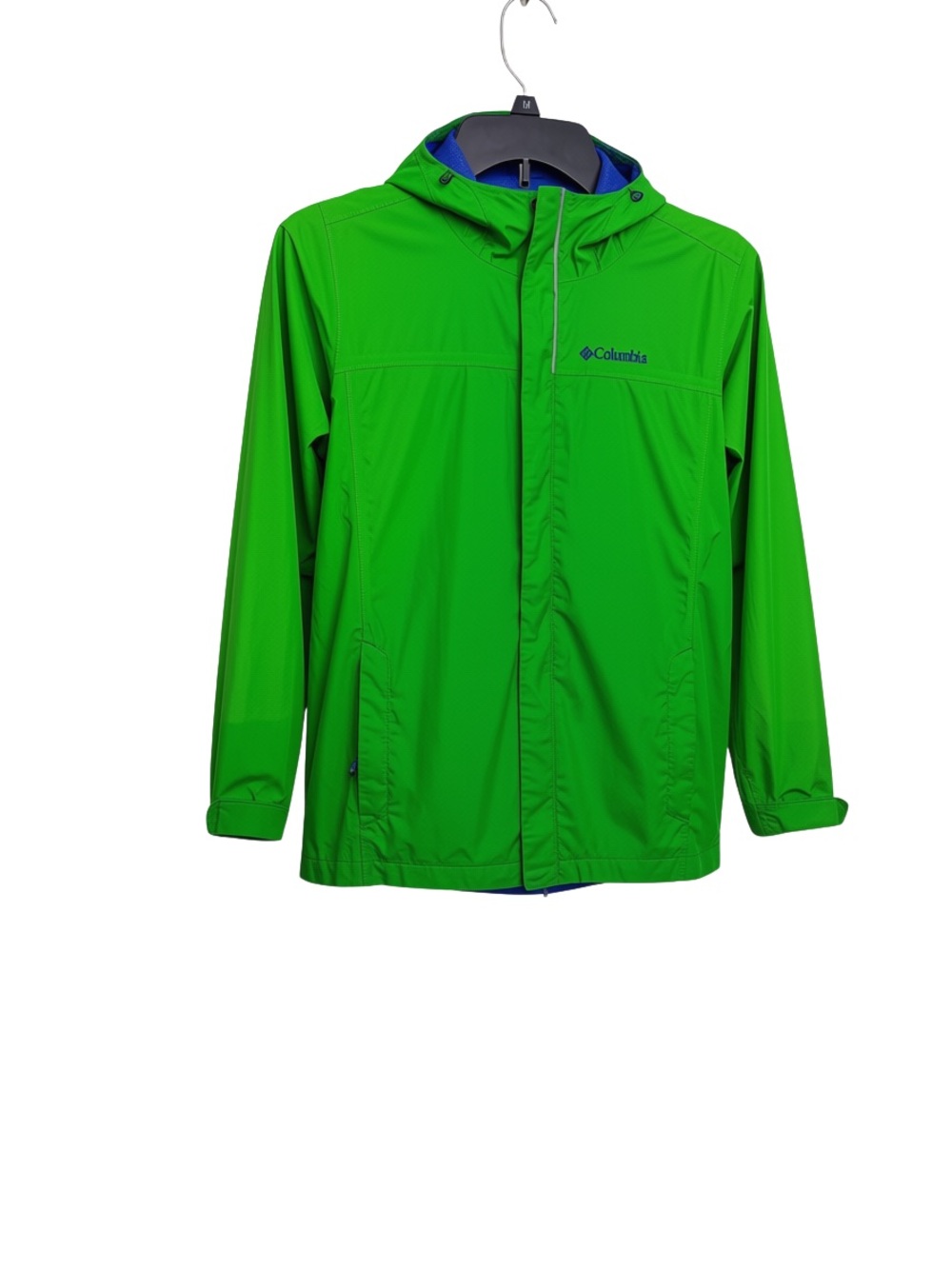 Columbia Boys Green Waterproof Hooded Rain Shell